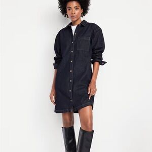 NEW Old Navy Denim Dress Long sleeve button up